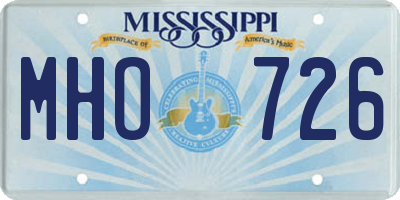 MS license plate MHO726