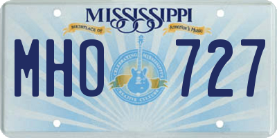 MS license plate MHO727