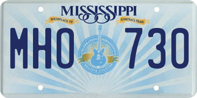 MS license plate MHO730