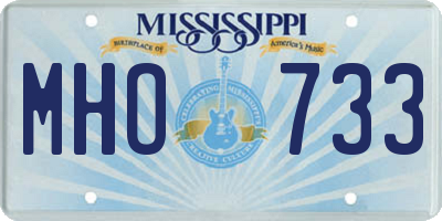 MS license plate MHO733