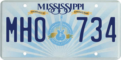 MS license plate MHO734
