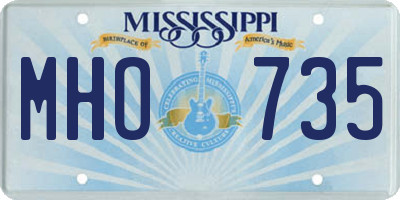 MS license plate MHO735