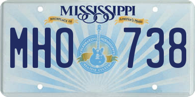 MS license plate MHO738