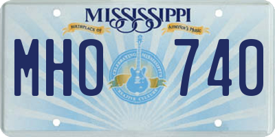 MS license plate MHO740