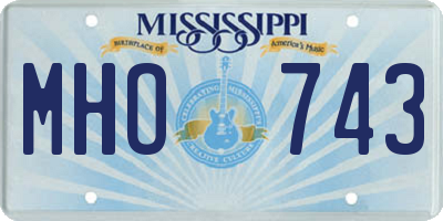 MS license plate MHO743