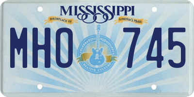 MS license plate MHO745