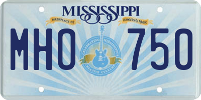 MS license plate MHO750