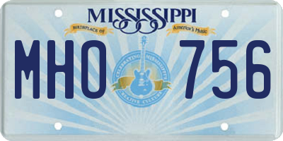 MS license plate MHO756