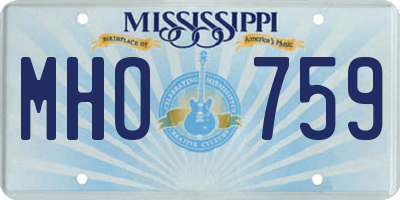 MS license plate MHO759