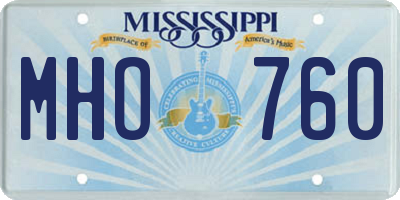MS license plate MHO760