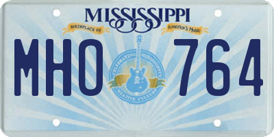 MS license plate MHO764
