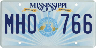 MS license plate MHO766