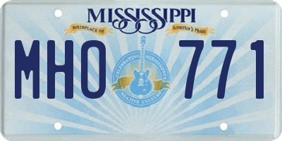 MS license plate MHO771