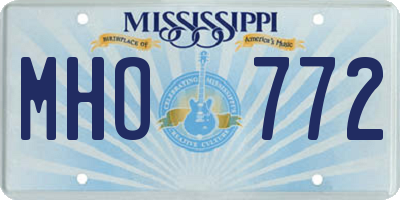 MS license plate MHO772