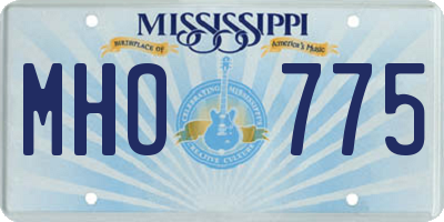 MS license plate MHO775