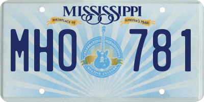 MS license plate MHO781