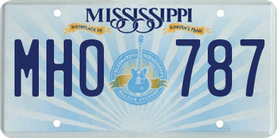 MS license plate MHO787