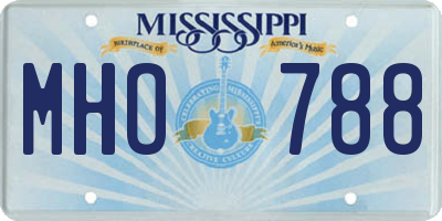 MS license plate MHO788