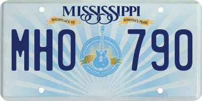 MS license plate MHO790