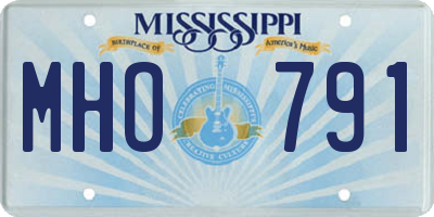 MS license plate MHO791