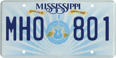 MS license plate MHO801