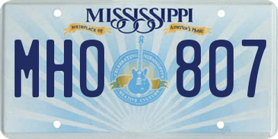 MS license plate MHO807