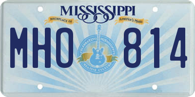 MS license plate MHO814