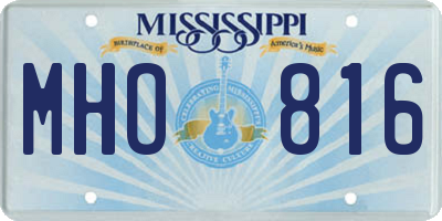 MS license plate MHO816