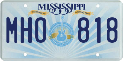MS license plate MHO818