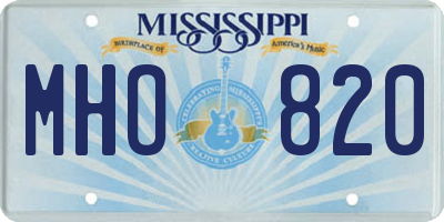 MS license plate MHO820