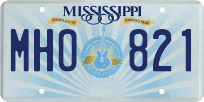 MS license plate MHO821