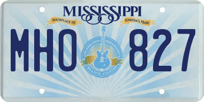 MS license plate MHO827