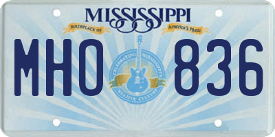 MS license plate MHO836