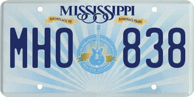 MS license plate MHO838