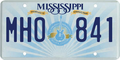 MS license plate MHO841