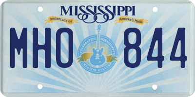 MS license plate MHO844
