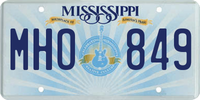 MS license plate MHO849