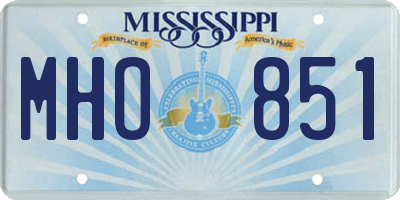 MS license plate MHO851