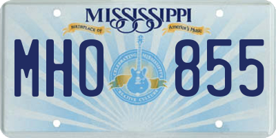MS license plate MHO855