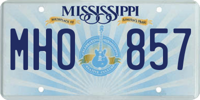 MS license plate MHO857