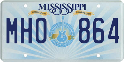 MS license plate MHO864