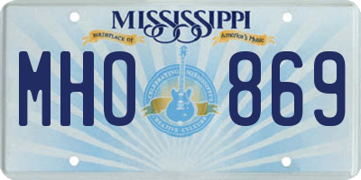 MS license plate MHO869
