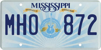 MS license plate MHO872