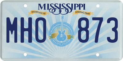 MS license plate MHO873