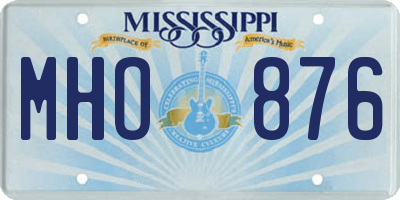 MS license plate MHO876