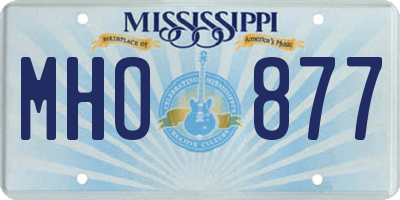 MS license plate MHO877