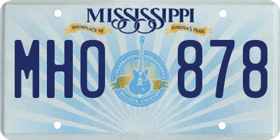 MS license plate MHO878