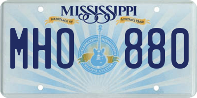 MS license plate MHO880