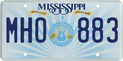 MS license plate MHO883