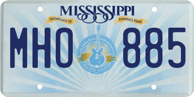 MS license plate MHO885
